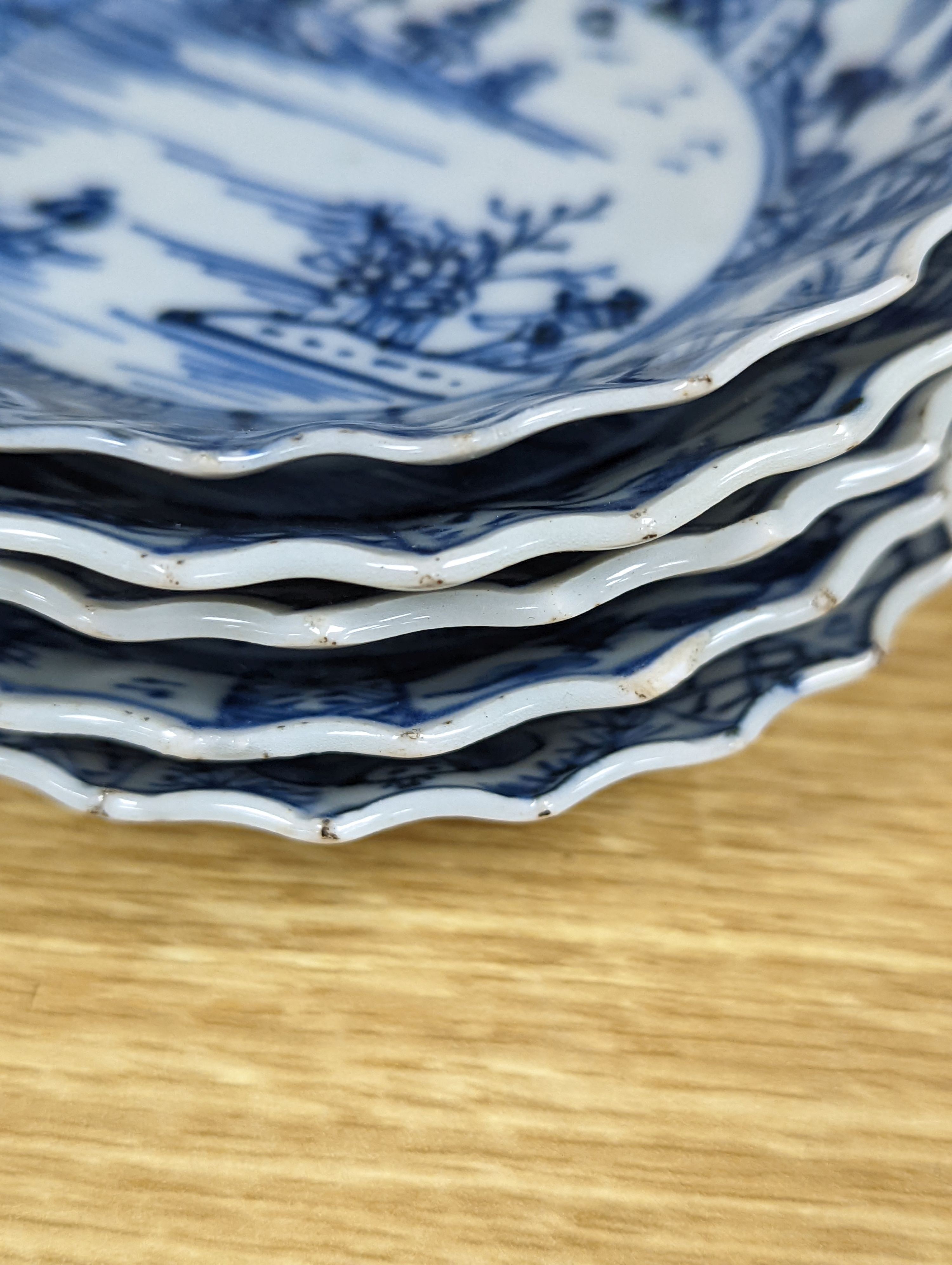 Chinese export cups and saucers - 11 items